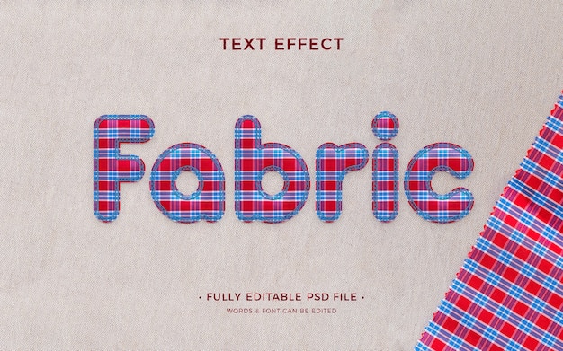 PSD fabric pattern text effect