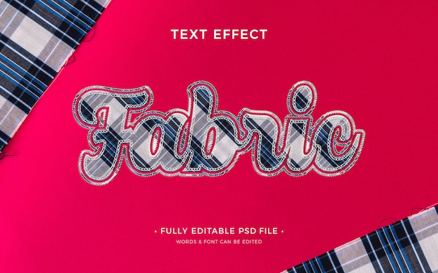 PSD fabric pattern text effect