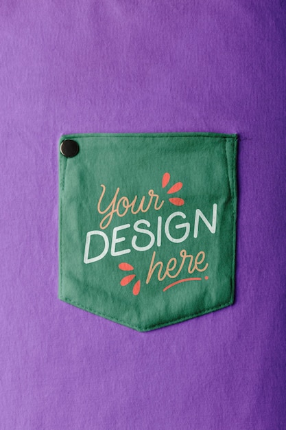 PSD fabric pocket mockup design