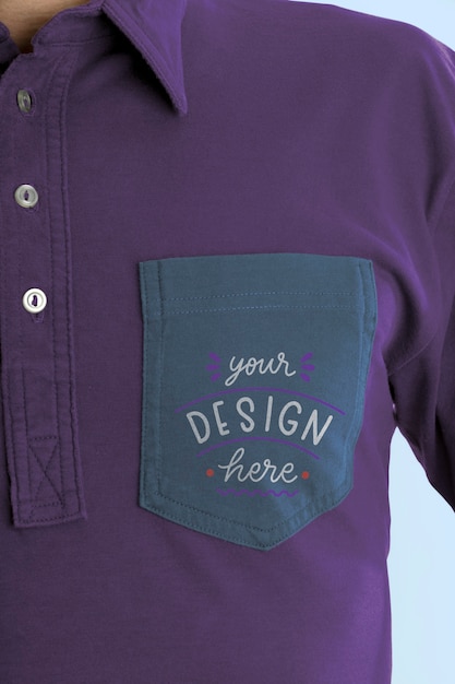 Fabric pocket mockup design