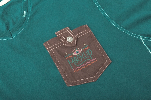 PSD fabric pocket mockup design