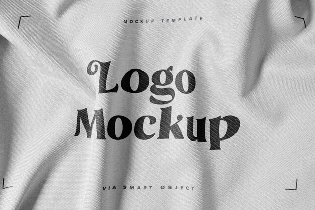 PSD fabric print logo mockup