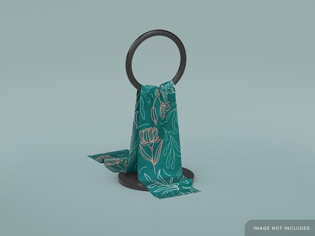 Fabric Scarf Mockup in stand