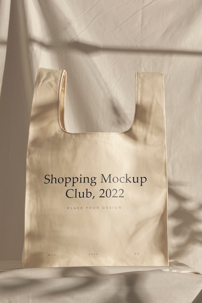 fabric shopping bag mockup design