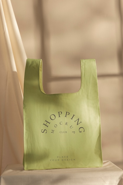 Fabric shopping bag mockup design