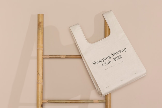 fabric shopping bag mockup design