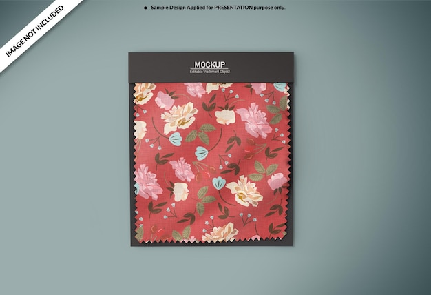 Fabric swatch card mockup