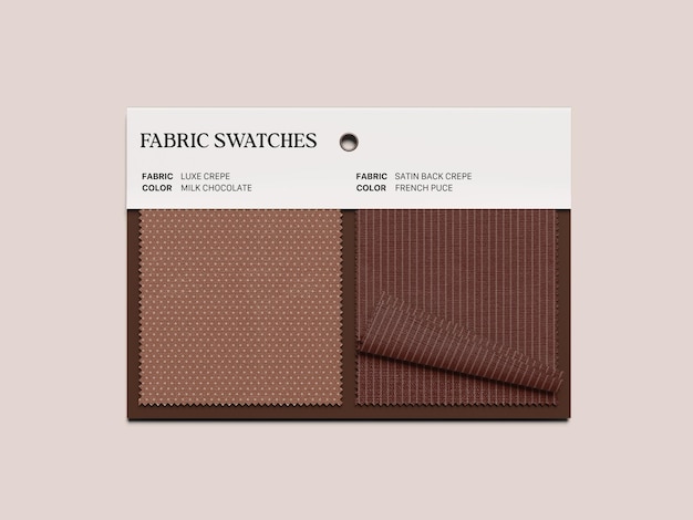 Fabric Swatches Luxe Crepe amp Satin Back Crepe Mockup 3D