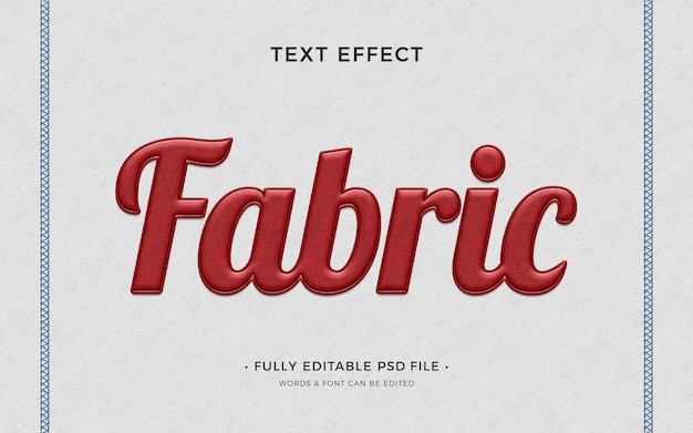 Fabric text effect