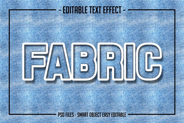 Fabric text style editable font effect