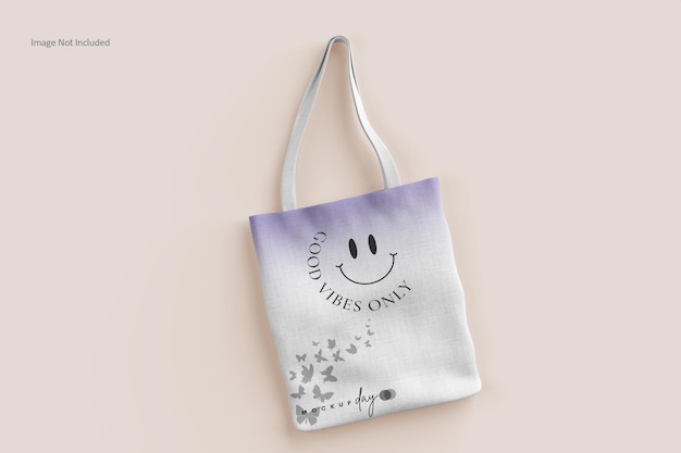 Fabric tote bag mockup