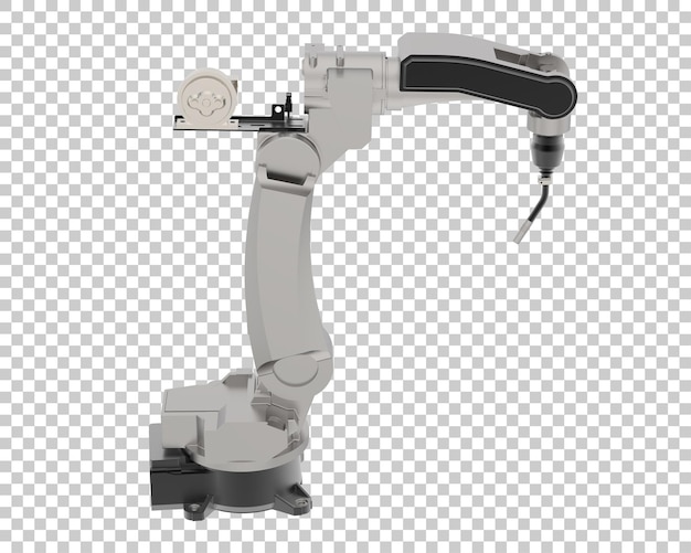 Fabrieksrobot geïsoleerd op transparante achtergrond 3d-rendering illustratie