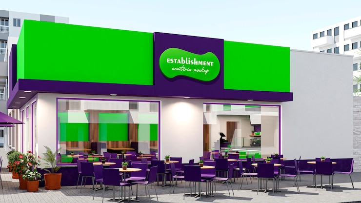 PSD facade of acai business establishment mock-up