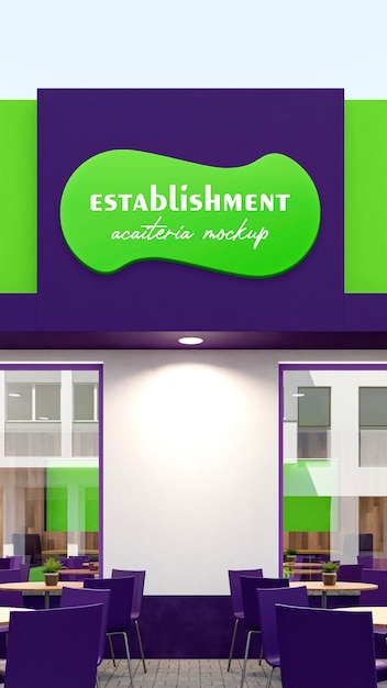 Facade of acai business establishment mock-up