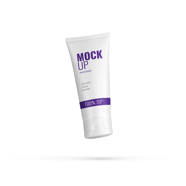 Face cleansing wash tube mockup