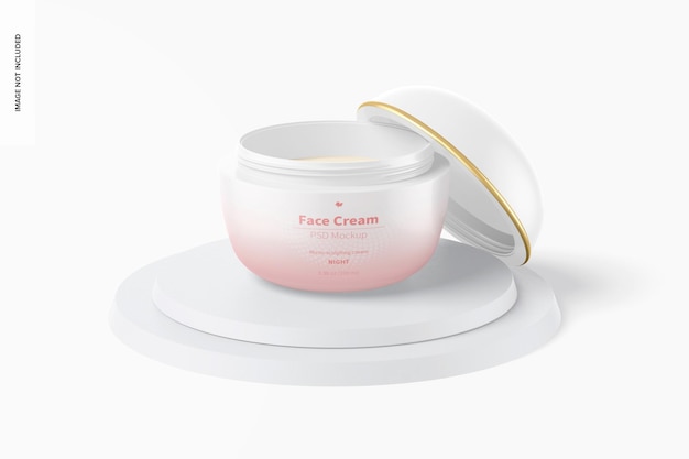 face cream on podium mockup