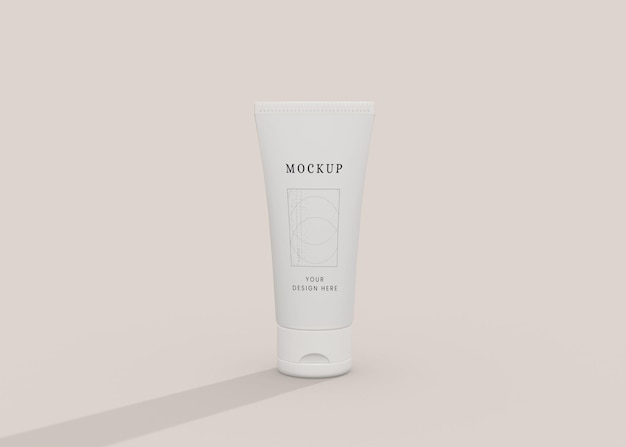 Face cream tube mockup