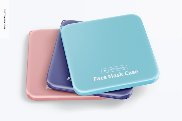 Face mask cases mockup