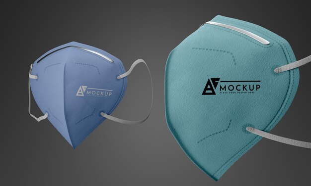 PSD concetto di maschera viso mock-up