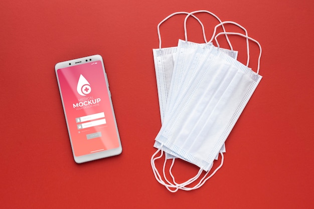 face mask minimal concept mock-up