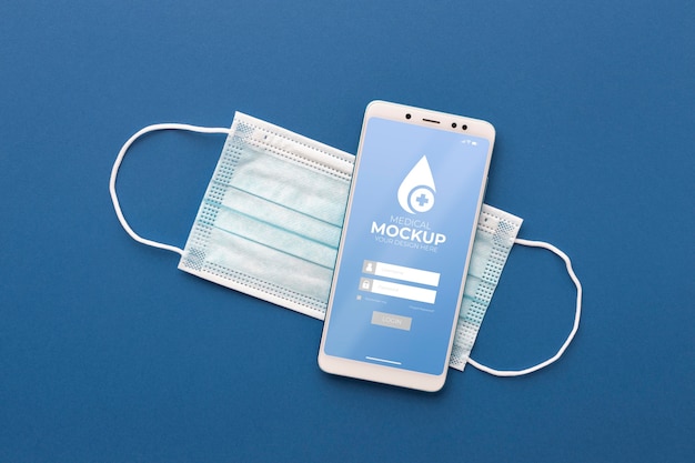 face mask minimal concept mock-up