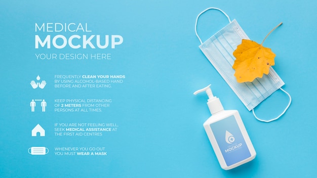 face mask minimal concept mock-up