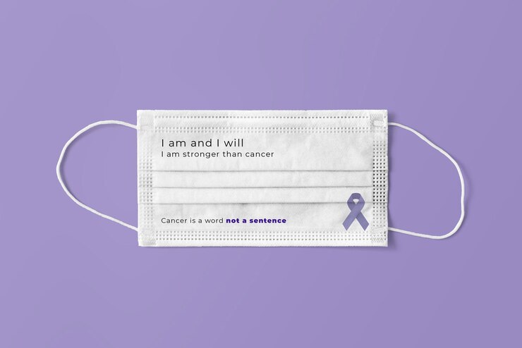PSD face mask mockup world cancer day campaign product psd
