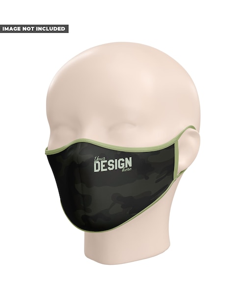 PSD face mask mockup