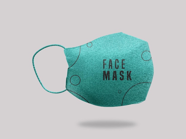 PSD face mask mockup