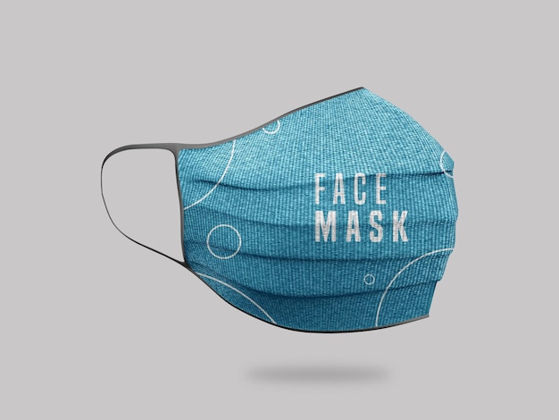 PSD face mask mockup