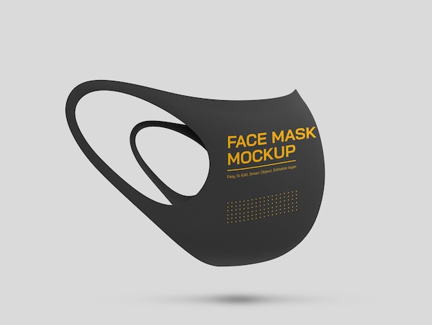 PSD face mask mockup