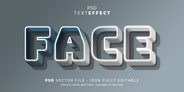 Face text effect