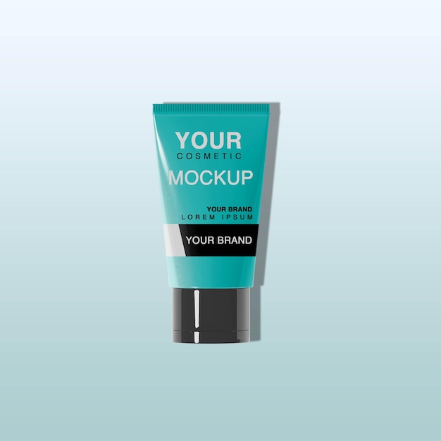 Face wash matte tube mockup