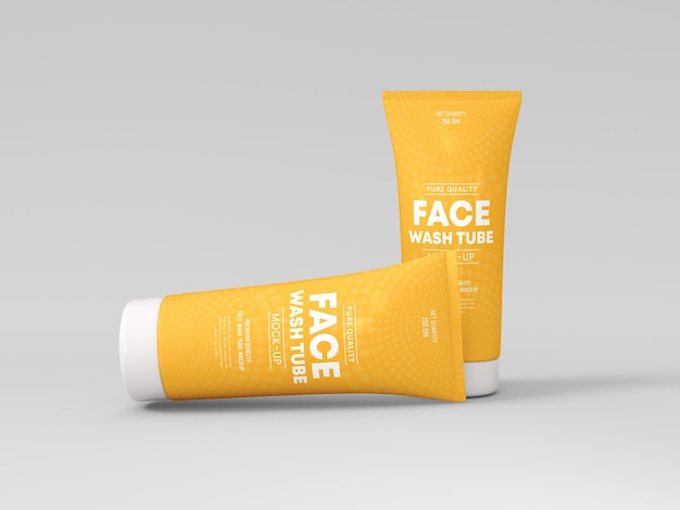 Face wash tube mockup