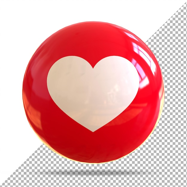 PSD facebook 3d emoji love social media reacti