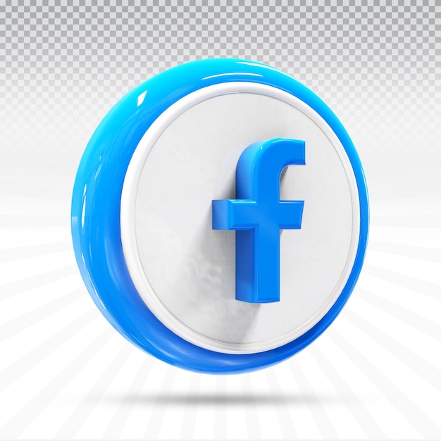 Facebook 3d icon логотипы социальных сетей в современном стиле