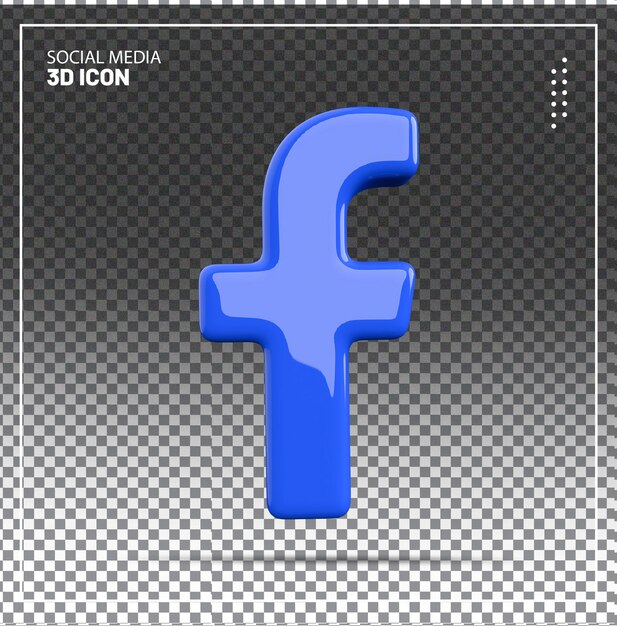 PSD facebook 3d icon social media