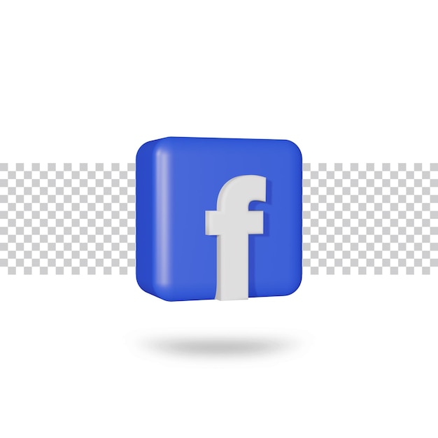 PSD Значок facebook 3d