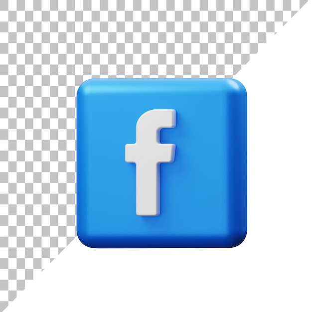 Illustrazione 3d di facebook