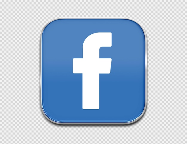 PSD facebook 3d logo in enamelled sheet metal style