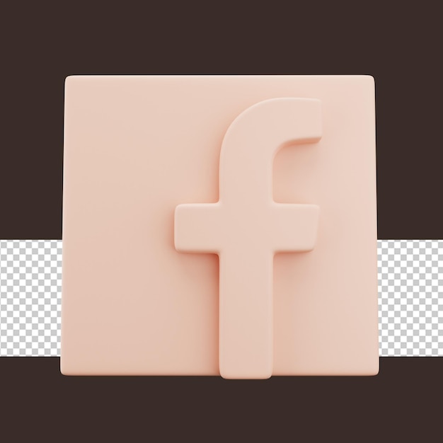 PSD facebook 3d logo matte elegante mockup