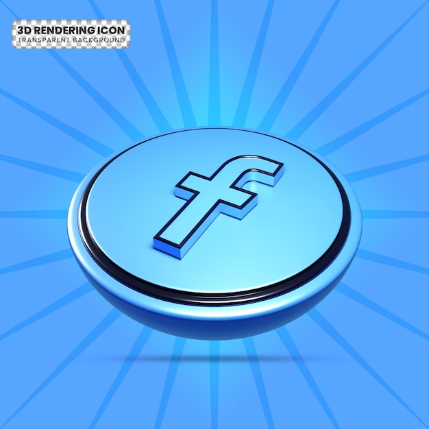 PSD facebook 3d-rendering pictogram png