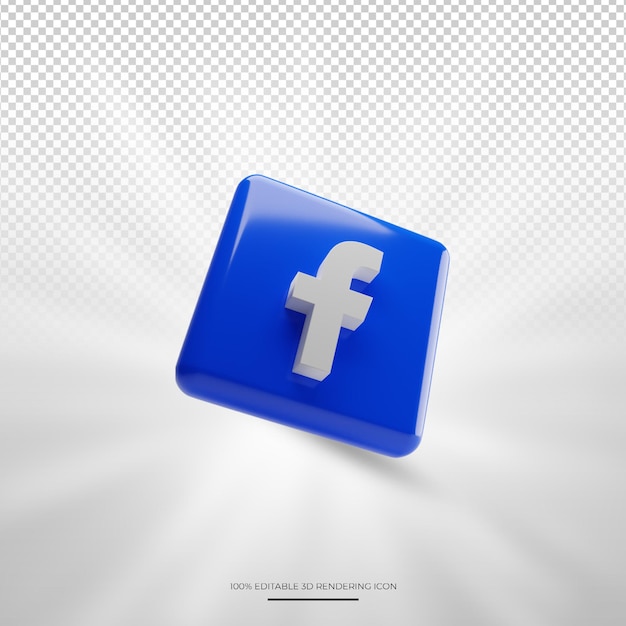 Facebook 3D-rendering sociale media icoon