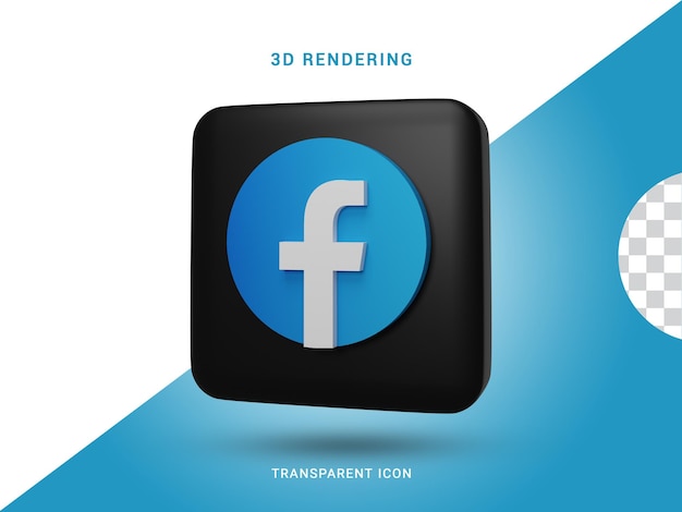 Facebook 3d sociale media weergave pictogram voor compositie