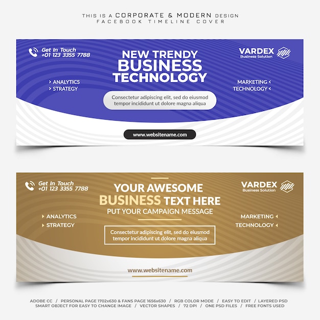 Facebook for businessタイムラインカバーバナー