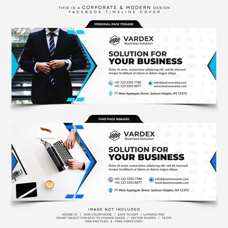 PSD facebook corporate timeline cover
