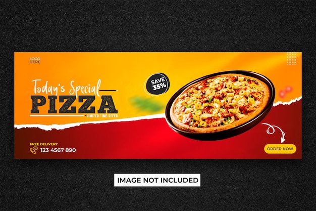 Facebook cover banner template for food promotion