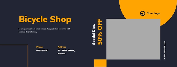 PSD facebook cover bicycle shop