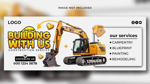 Facebook cover design for construction business