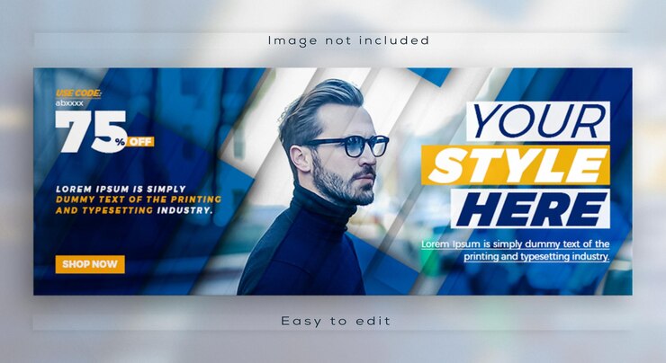 PSD facebook cover moda sprzedaż mediów społecznościowych projekt szablonu banera internetowego